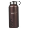 Amazing Grace Metallic Brown Crown of Thorns Stainless Steel Water Bottle - KI Gifts Christian Supplies