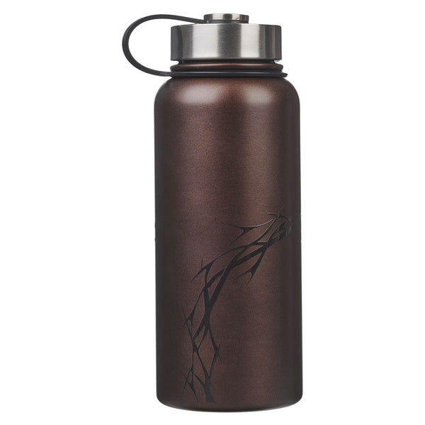 Amazing Grace Metallic Brown Crown of Thorns Stainless Steel Water Bottle
