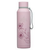 Be Joyful Pink Stainless Steel Water Bottle - 1 Thessalonians 5:16 - KI Gifts Christian Supplies