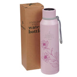 Be Joyful Pink Stainless Steel Water Bottle - 1 Thessalonians 5:16