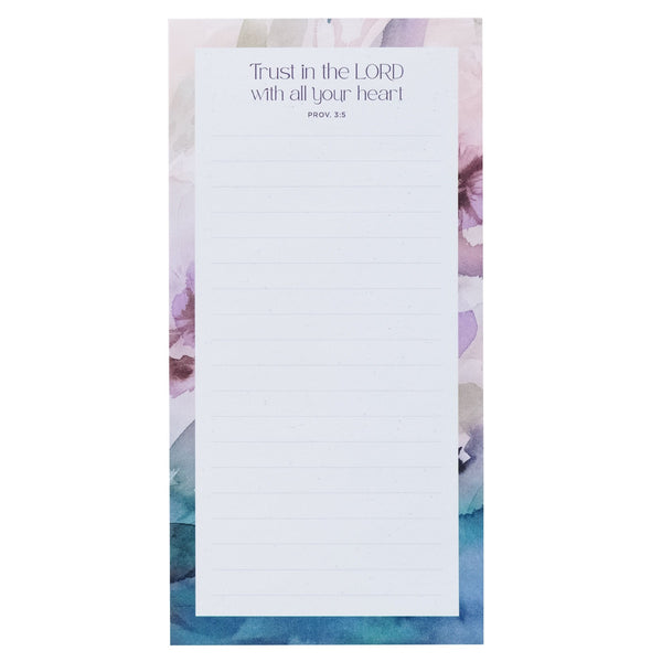 Trust in the Lord Magnetic Notepad and Pen Gift Set - Proverbs 3:5