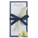 Rejoice Always Lemon Magnetic Notepad with Pen Set - 1 Thessalonians 5:16 - KI Gifts Christian Supplies