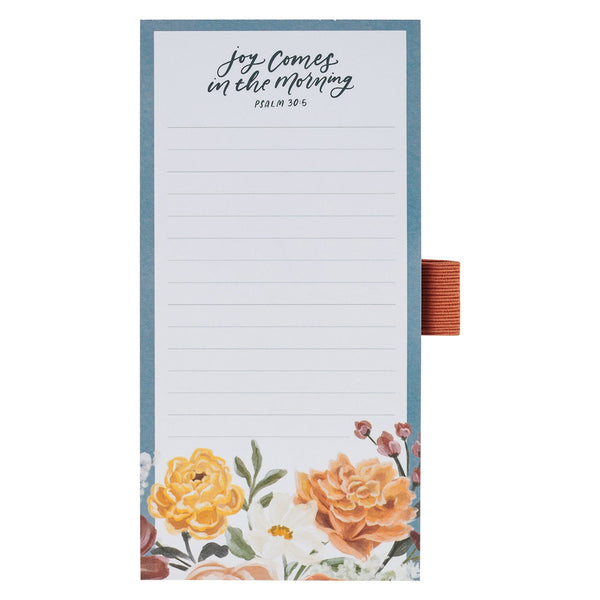 Joy Comes in the Morning Magnetic Notepad and Pen Gift Set - Psalm 30:5
