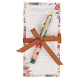 Joyful Patient Faithful Magnetic Notepad and Pen Gift Set - Romans 12:12