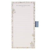 Strength and Dignity Blue Cottage Garden Magnetic Notepad and Pen Gift Set - Proverbs 31:25