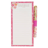 Lamp for My Feet Pink Meadow Magnetic Notepad and Pen Gift Set - Psalm 119:105