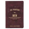 101 Prayers for Men Brown Faux Leather Gift Book - Psalm 145:18