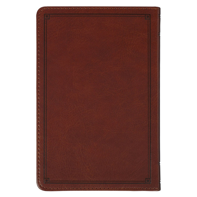 Comforted by God Honey-Brown Faux Leather Devotional Gift Book