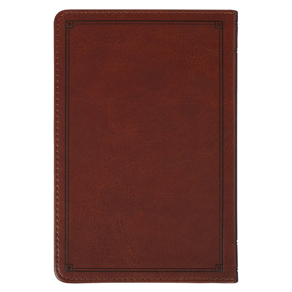 Comforted by God Honey-Brown Faux Leather Devotional Gift Book