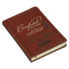 Comforted by God Honey-Brown Faux Leather Devotional Gift Book