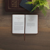 Comforted by God Honey-Brown Faux Leather Devotional Gift Book