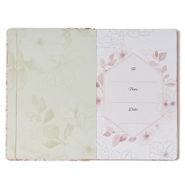 52 Prayers of Blessing for Women White Floral Faux Leather Prayer Book