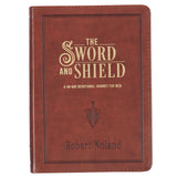 The Sword and Shield Saddle Tan Faux Leather Devotional - KI Gifts Christian Supplies