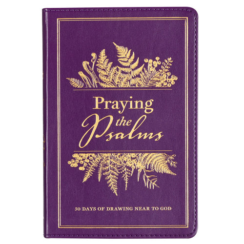 Praying the Psalms Purple Faux Leather Prayer Book - KI Gifts Christian Supplies