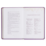 Praying the Psalms Purple Faux Leather Prayer Book