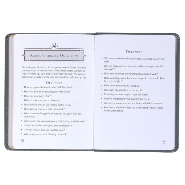 Legacy of Leaders Gray Faux Leather Devotional