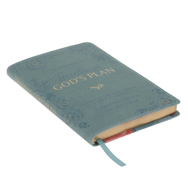 Trusting in God's Plan Teal Faux Leather 90-Day Devotional