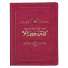 199 Prayer for My Husband Raspberry-Red Faux Leather Prayer and Journaling Guide - KI Gifts Christian Supplies