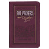 101 Prayers for My Daughter Plum Faux Leather Prayer Book - KI Gifts Christian Supplies