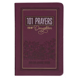 101 Prayers for My Daughter Plum Faux Leather Prayer Book - KI Gifts Christian Supplies