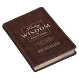 Finding Wisdom in Proverbs Honey-Brown Faux Leather Devotional Gift Book