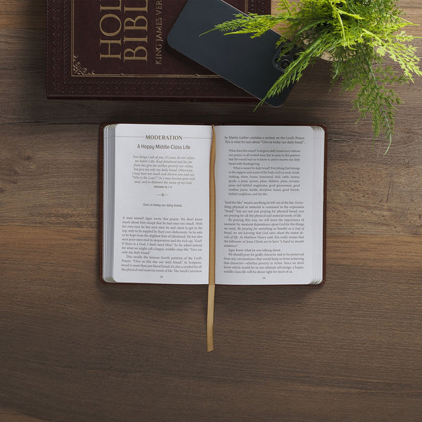 Finding Wisdom in Proverbs Honey-Brown Faux Leather Devotional Gift Book