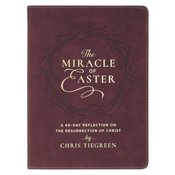 The Miracle of Easter Maroon Faux Leather Devotional - KI Gifts Christian Supplies
