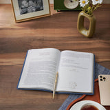 Growing Faith: 90 Devotional Stories for Families Blue Faux Leather Gift Book