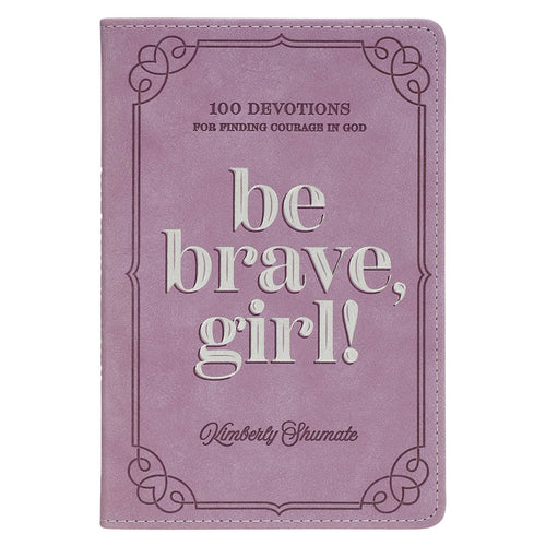 Be Brave, Girl! Purple Faux Leather Devotional