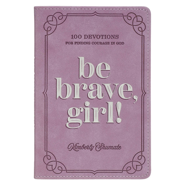 Be Brave, Girl! Purple Faux Leather Devotional