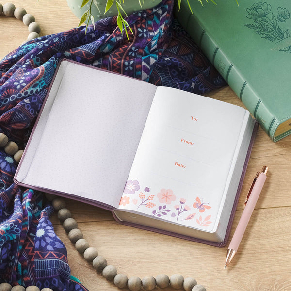 Be Brave, Girl! Purple Faux Leather Devotional