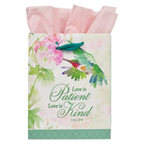 Love is Patient Hummingbird Medium Gift Bag - 1 Corinthians 13:4