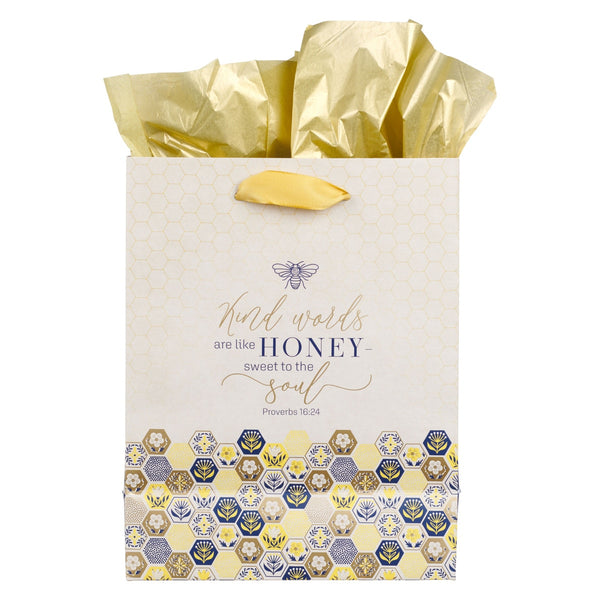 Kind Words are Like Honey Medium Gift Bag - Proverbs 16:24