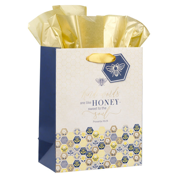 Kind Words are Like Honey Medium Gift Bag - Proverbs 16:24