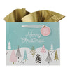 Merry Christmas Pastel Christmas Tree Large Landscape Gift Bag - KI Gifts Christian Supplies