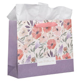 Happy Mother's Day Coral Poppy Large Landscape Gift Bag