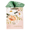 Sophia Peach Floral Large Portrait Gift Bag - KI Gifts Christian Supplies