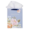 Congratulations Blue Floral Large Portrait Gift Bag - KI Gifts Christian Supplies