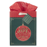 Joy to the World Red Bauble Medium Gift Bag - KI Gifts Christian Supplies