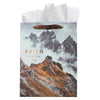 Faith Can Move Mountains Large Portrait Gift Bag - Matthew 17:20