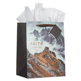 Faith Can Move Mountains Large Portrait Gift Bag - Matthew 17:20
