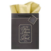 I Know the Plans Graphite Gray Large Portrait Gift Bag - Jeremiah 29:11 - KI Gifts Christian Supplies