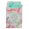 A Grateful Heart Pink Floral Medium Gift Bag 
