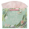 My Redeemer Lives Mint Meadow Large Landscape Gift Bag - Job 19:25 - KI Gifts Christian Supplies