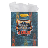 Adventure with Jesus Blue Trail Medium Gift Bag - Psalm 16:11