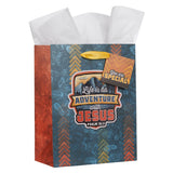 Adventure with Jesus Blue Trail Medium Gift Bag - Psalm 16:11