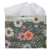 Be Still Teal Botanical Large Landscape Gift Bag - Psalm 46:10