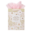 Bless and Keep You Blush Bloom Large Portrait Gift Bag - Numbers 6:24 - KI Gifts Christian Supplies
