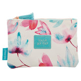 You've Got This Pink Petals Zippered Canvas Pouch