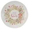 Faith, Hope, Love Pink Floral Ceramic Plate - KI Gifts Christian Supplies